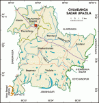 map of chuadanga sadar upazila